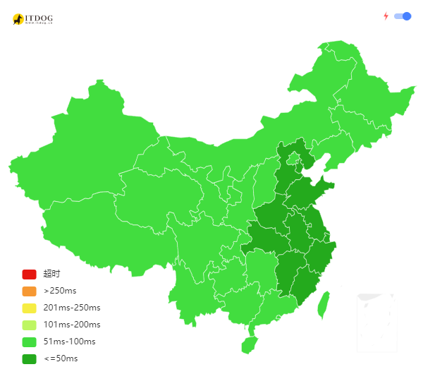 日本BGP云服务器为ping值测试结果