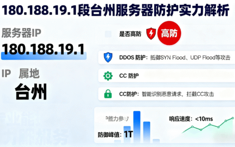 180.188.19.1 段台州服务器是高防吗？答案揭晓 + 防护实力全解析