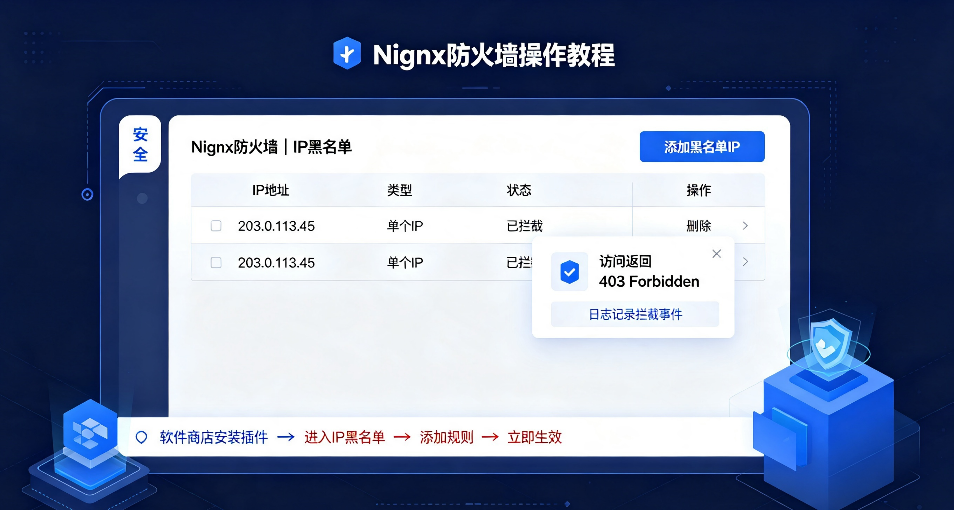 宝塔面板如何封禁指定IP和IP段：详细图文教程（系统防火墙/Nginx）