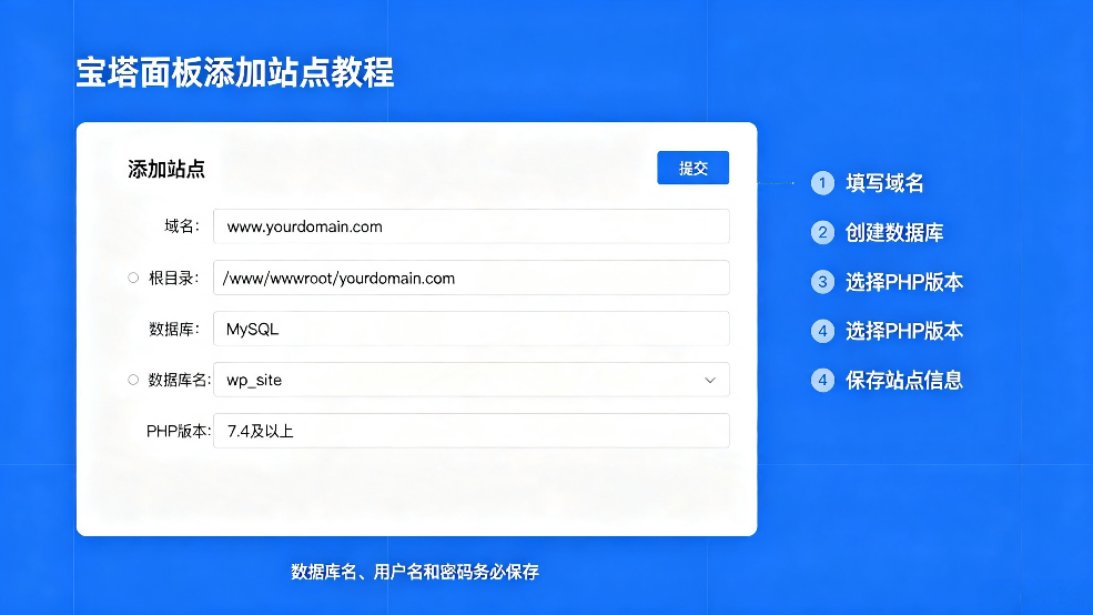 宝塔面板添加站点