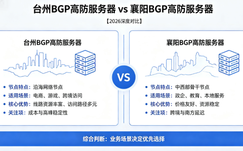 台州BGP高防服务器 vs 襄阳BGP高防服务器：哪个更适合你的业务？【2026深度对比指南】