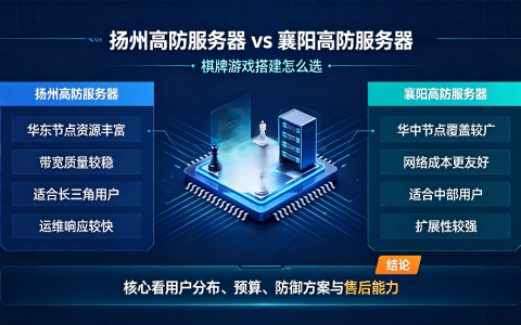 扬州高防服务器和襄阳高防服务器哪个更适合棋牌游戏搭建